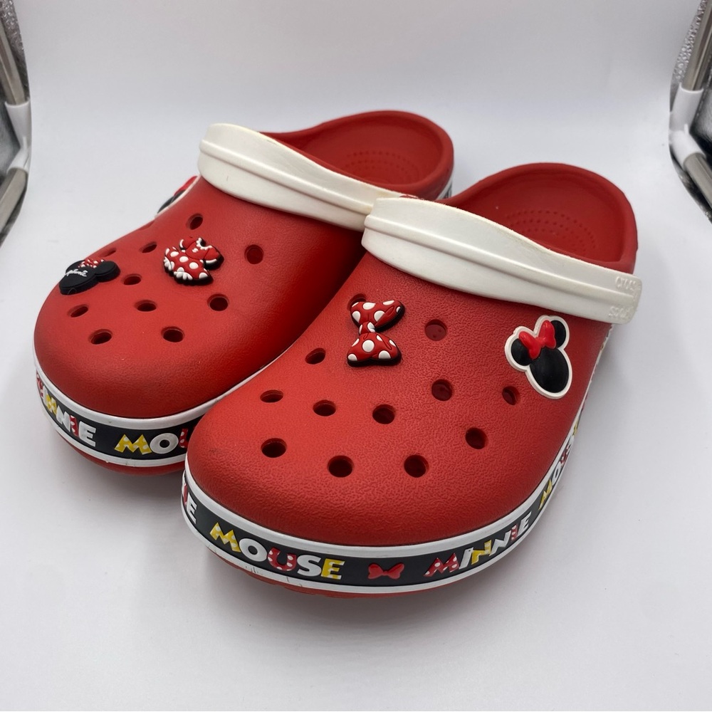 Disney Parks X Crocs Croc band Minnie Mouse III Red Clog Shoes Women’s Size 9